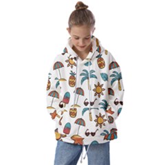 Summer Pineapple Fruit Tropical Kids  Oversized Hoodie