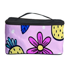 Flowers Petals Pineapples Fruit Cosmetic Storage Case by Paksenen