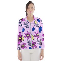 Flowers Petals Pineapples Fruit Women s Windbreaker