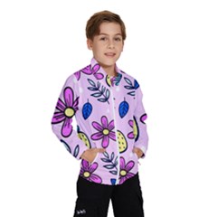 Flowers Petals Pineapples Fruit Kids  Windbreaker