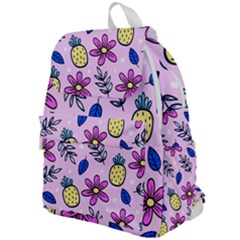 Flowers Petals Pineapples Fruit Top Flap Backpack by Paksenen