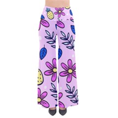 Flowers Petals Pineapples Fruit So Vintage Palazzo Pants by Paksenen