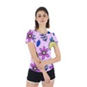 Flowers Petals Pineapples Fruit Back Cut Out Sport T-Shirt View2