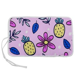 Flowers Petals Pineapples Fruit Pen Storage Case (m) by Paksenen