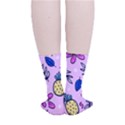 Flowers Petals Pineapples Fruit Smooth Crew Length Tube Socks View4