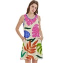 Tropical Sheets Summer Beach Round Neck Sleeve Casual Dress With Pockets View2