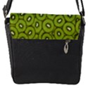 Kiwi Fruit Pattern Green Background Flap Closure Messenger Bag (S) View1