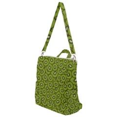 Kiwi Fruit Pattern Green Background Crossbody Backpack by Paksenen