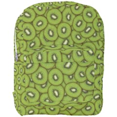 Kiwi Fruit Pattern Green Background Full Print Backpack by Paksenen