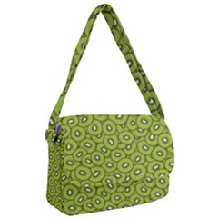 Kiwi Fruit Pattern Green Background Courier Bag by Paksenen