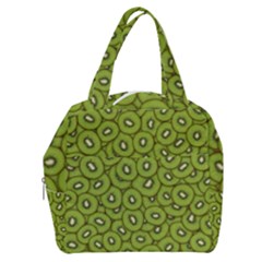 Kiwi Fruit Pattern Green Background Boxy Hand Bag by Paksenen