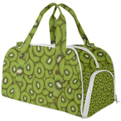 Kiwi Fruit Pattern Green Background Burner Gym Duffle Bag