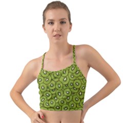 Kiwi Fruit Pattern Green Background Mini Tank Bikini Top by Paksenen