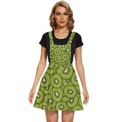 Kiwi Fruit Pattern Green Background Apron Dress by Paksenen