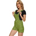 Kiwi Fruit Pattern Green Background Short Overalls View2