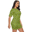 Kiwi Fruit Pattern Green Background Just Threw It On Dress View3