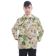 Textile Fabric Tropical Men s Half Zip Pullover