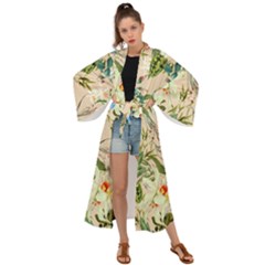 Textile Fabric Tropical Maxi Kimono by Paksenen