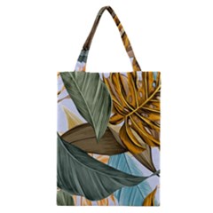 Monstera Palm Leaves Plants Classic Tote Bag by Paksenen