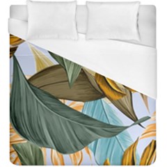 Monstera Palm Leaves Plants Duvet Cover (king Size) by Paksenen