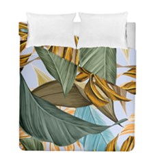 Monstera Palm Leaves Plants Duvet Cover Double Side (full/ Double Size) by Paksenen