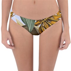 Monstera Palm Leaves Plants Reversible Hipster Bikini Bottoms by Paksenen