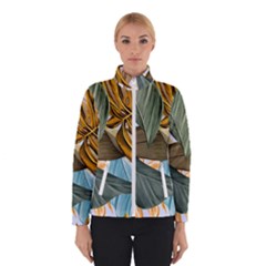 Monstera Palm Leaves Plants Women s Bomber Jacket by Paksenen