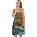 Monstera Palm Leaves Plants Women s Spaghetti Strap Pullover Cami Dress View2