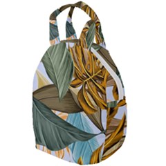 Monstera Palm Leaves Plants Travel Backpack by Paksenen