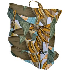 Monstera Palm Leaves Plants Buckle Up Backpack by Paksenen