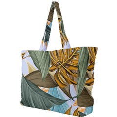 Monstera Palm Leaves Plants Simple Shoulder Bag by Paksenen