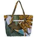 Monstera Palm Leaves Plants Zip Up Canvas Bag View3