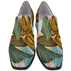 Monstera Palm Leaves Plants Women Slip On Heel Loafers by Paksenen