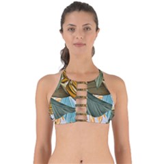 Monstera Palm Leaves Plants Perfectly Cut Out Bikini Top by Paksenen