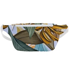 Monstera Palm Leaves Plants Waist Bag  by Paksenen