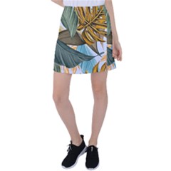 Monstera Palm Leaves Plants Tennis Skirt by Paksenen