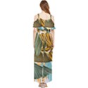 Monstera Palm Leaves Plants Draped Sleeveless Chiffon Jumpsuit View2