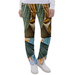 Monstera Palm Leaves Plants Women s Casual Pants by Paksenen