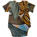 Monstera Palm Leaves Plants Baby Short Sleeve Bodysuit View2