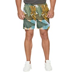 Monstera Palm Leaves Plants Men s Runner Shorts by Paksenen