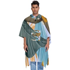 Monstera Palm Leaves Plants Men s Hooded Rain Ponchos by Paksenen