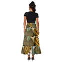 Monstera Palm Leaves Plants Tiered Ruffle Maxi Skirt View4