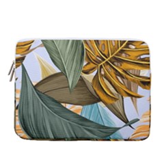 Monstera Palm Leaves Plants 14  Vertical Laptop Sleeve Case With Pocket by Paksenen