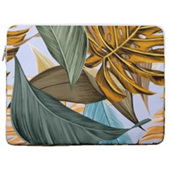 Monstera Palm Leaves Plants 17  Vertical Laptop Sleeve Case With Pocket