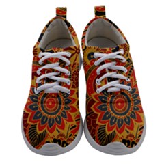 Bright Seamless Pattern With Paisley Mehndi Elements Hand Drawn Wallpaper With Floral Traditional In Women Athletic Shoes by Ket1n9