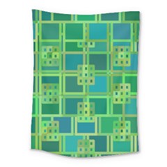 Green Abstract Geometric Medium Tapestry