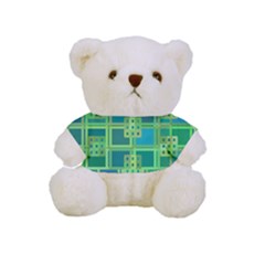 Green Abstract Geometric Full Print Cuddly Teddy Bear