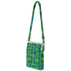 Green Abstract Geometric Multi Function Travel Bag by Ket1n9