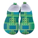 Green Abstract Geometric Men s Sock-Style Water Shoes View1