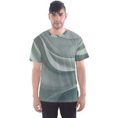 Silky Sage Abstract Elegant Print Design Men s Sport Mesh T-shirt